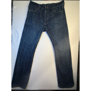Men's Levi's 501 Dark Blue Straight Jeans Waist 36